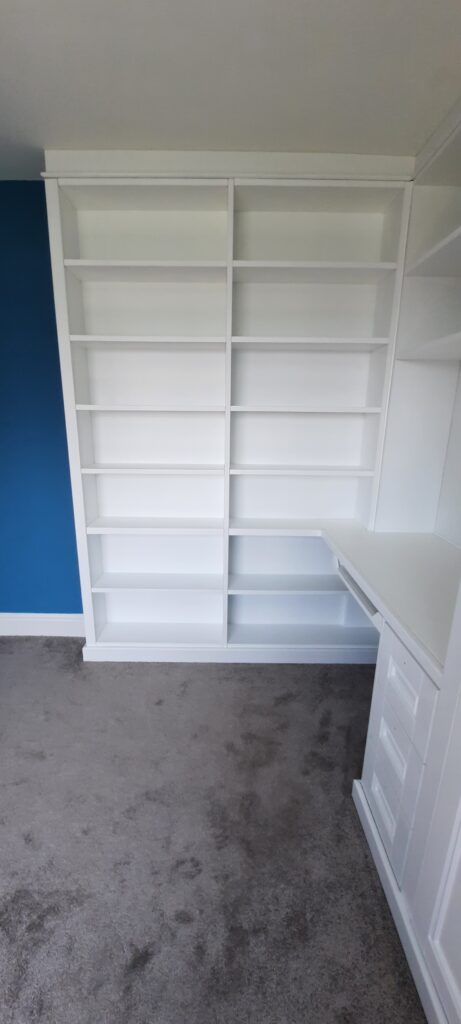 Built in office shelving